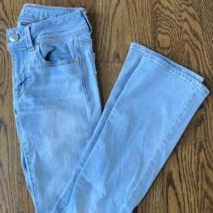 Light blue skinny kick jeans American Eagle